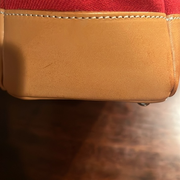 BURBERRY London Blue Label Canvas/Leather Tote Red - Picture 5 of 13